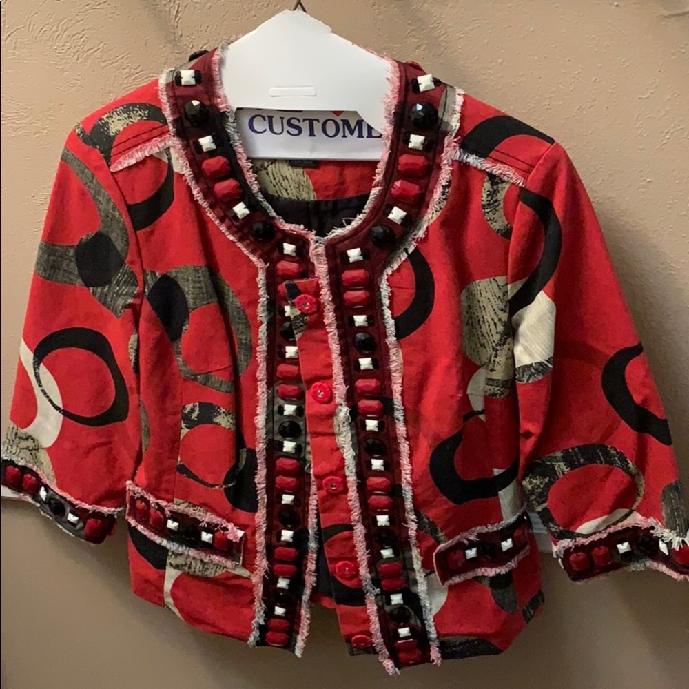 Red and black jacket